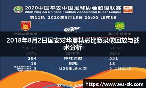 2018年8月2日国安对华夏精彩比赛录像回放与战术分析