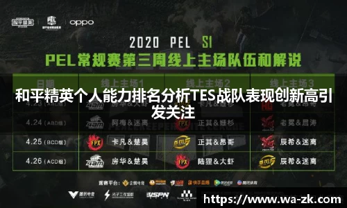 和平精英个人能力排名分析TES战队表现创新高引发关注